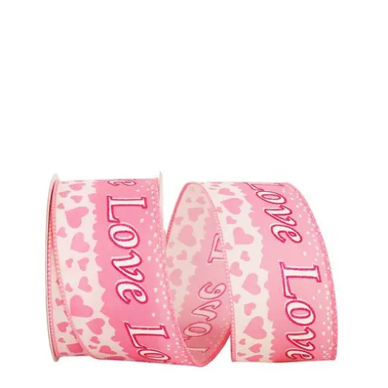 Reliant 2.5" x 10yd. Love Glitter Flow Wired Ribbon {1}