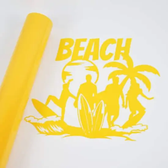 Flocked Heat Transfer Vinyl by Make Market&reg; Yellow {4}