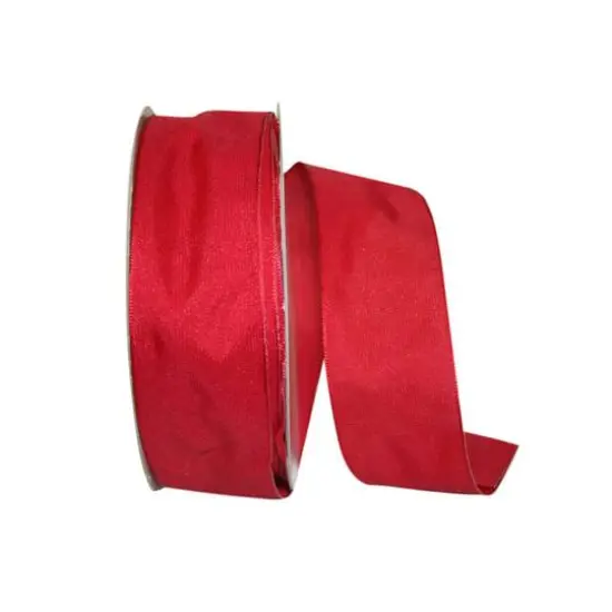 JAM Paper 1.5" x 50yd. Linen Touch Mono Ribbon Emerald {2}