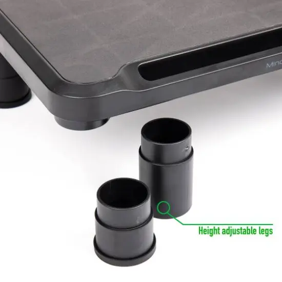 Mind Reader Black Small Plastic Monitor Riser Stand Set {7}