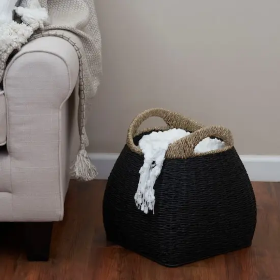 Household Essentials Black Basket with Handles {3}