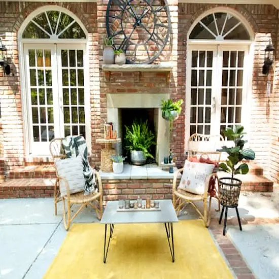 Hello Honey&reg; 18" Natural Water Hyacinth Woven Side Table {5}