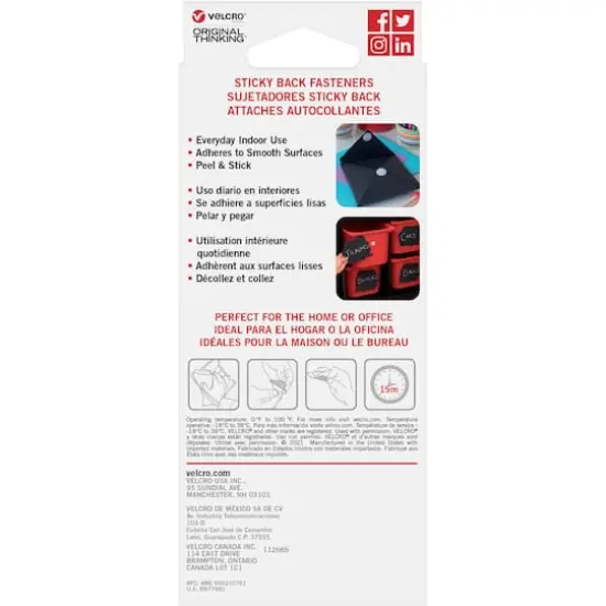 VELCRO&reg; Brand Square Sticky Back Fasteners {8}