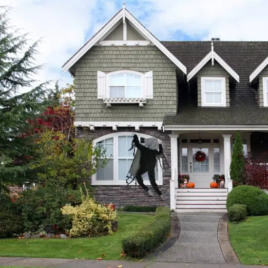 5ft. Creepy Climbing Dead Zombie Halloween Window D&eacute;cor {3}