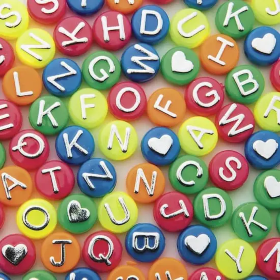 Color Splash!&reg; Neon Alphabet Plastic Beads, 10mm {1}