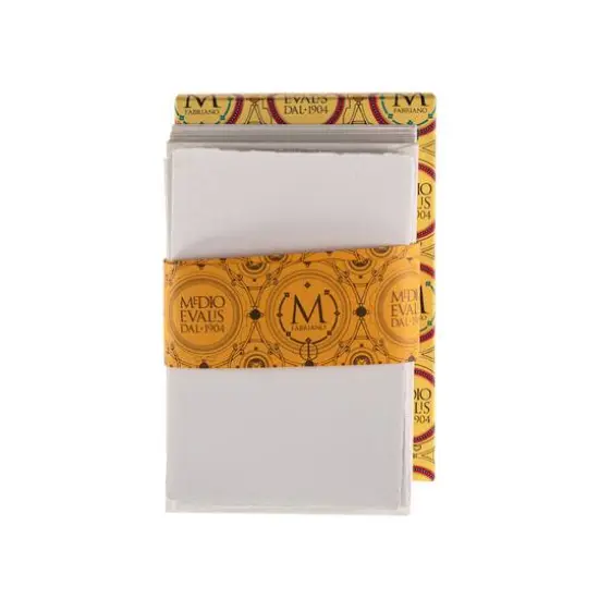 Fabriano 4.5" x 6.75" Medioevalis White Flat Cards & Envelopes, 20ct. {12}