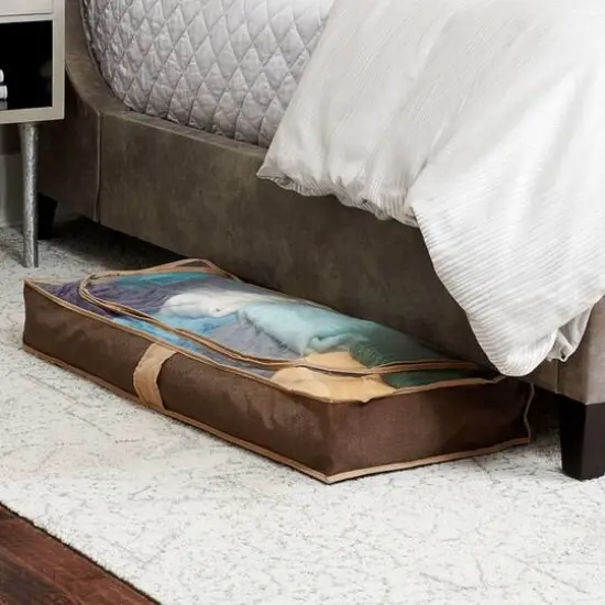 Household Essentials Under Bed Storage Bag Brown {3}
