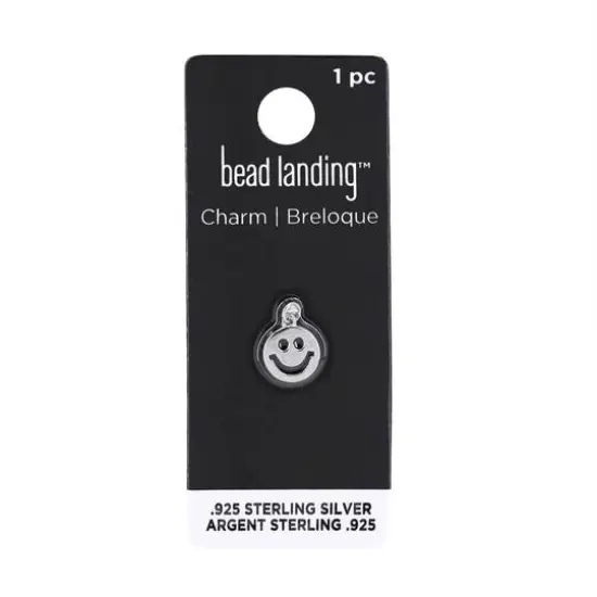 Sterling Silver Smile Icon Charm by Bead Landing&trade; {8}