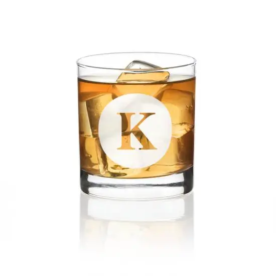 Hortense B. Hewitt Co. Engraved Drinking Glass K {1}