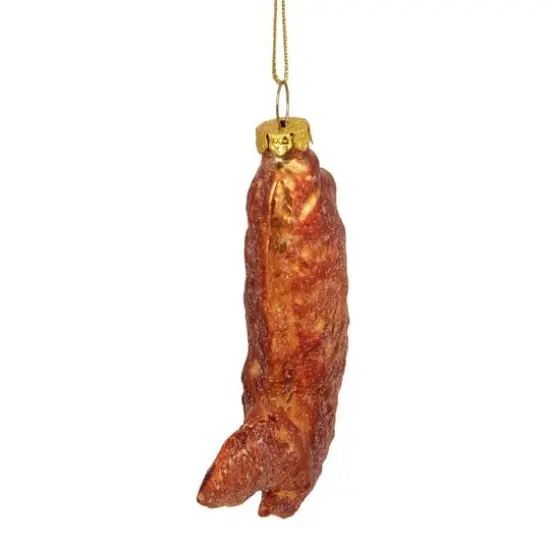 4.5" Glitter Glass Buffalo Chicken Wing Ornament {7}