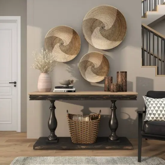 11" Pink Ceramic Whitewashed Ribbed Vase {17}