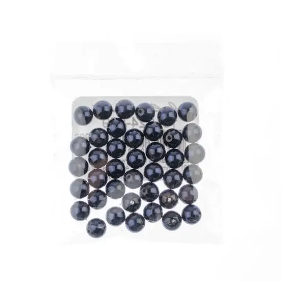 Preciosa Maxima 6mm Glass Nacre Pearls, 40ct. Dark Blue {3}