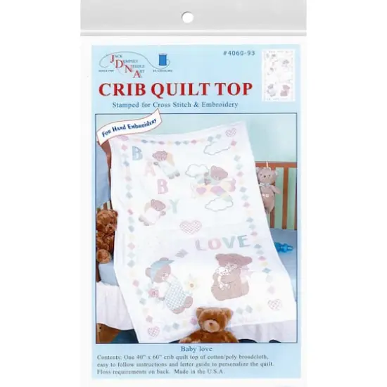 Jack Dempsey Baby Love Bears Crib Quit Top {1}