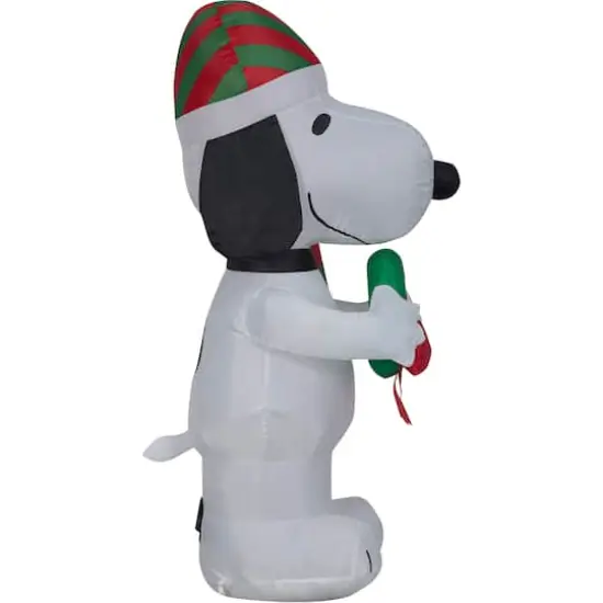 3.5ft. Airblown&reg; Inflatable Snoopy with Wreath {3}