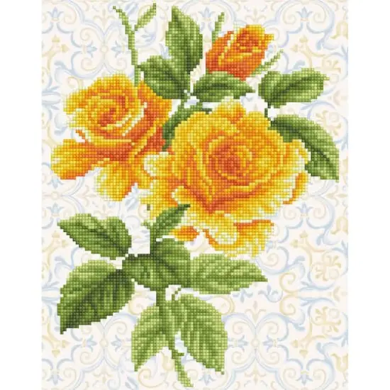Diamond Dotz&reg; Yellow Rose with Frame Diamond Painting Kit {3}