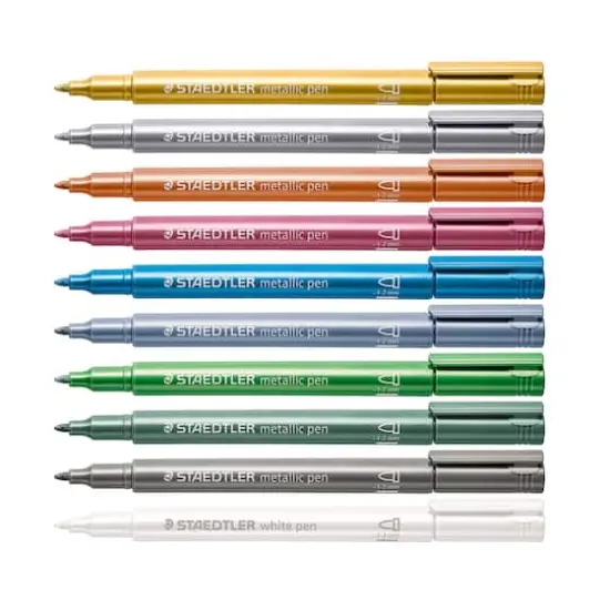 Staedtler&reg; 10 Color Bullet Tip Metallic Pen Set {3}