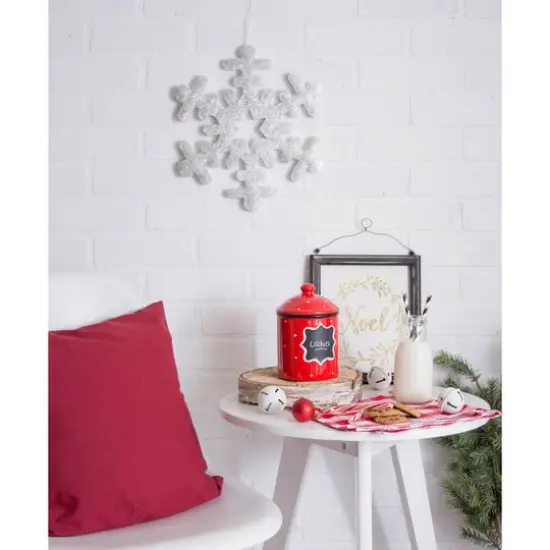 DII&reg; Silver Hanging Foam Snowflake Set {4}