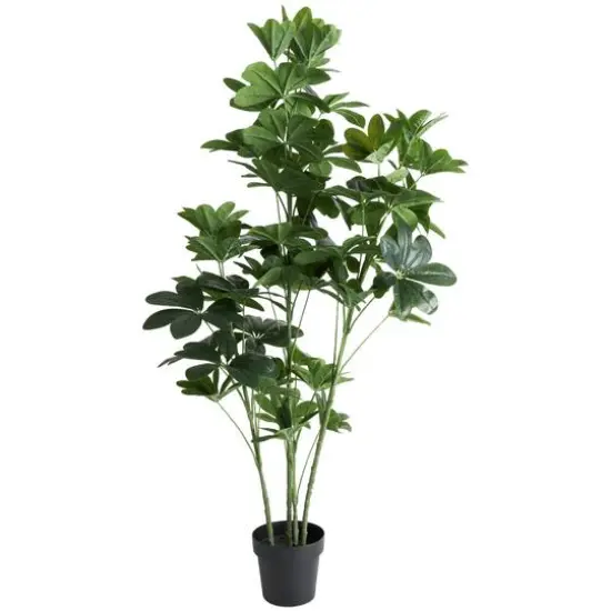 5ft. Potted Green Faux Foliage Artificial Money Tree {7}