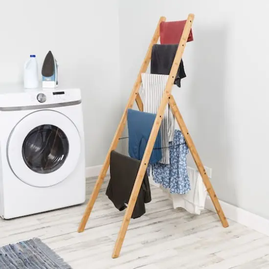 Honey Can Do Bamboo Clothes Drying Ladder Rack {4}