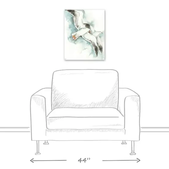 Coastal Seagulls 16" x 20" Canvas Wall Art {4}