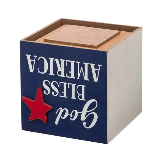 Glitzhome&reg; 24.5" Reversible Easter & July 4th Wood Porch D&eacute;cor {9}