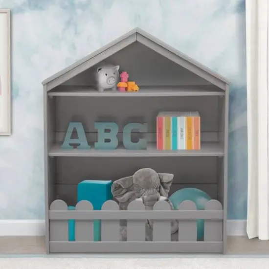 Delta Children Serta Gray Happy Home Storage Bookcase {3}