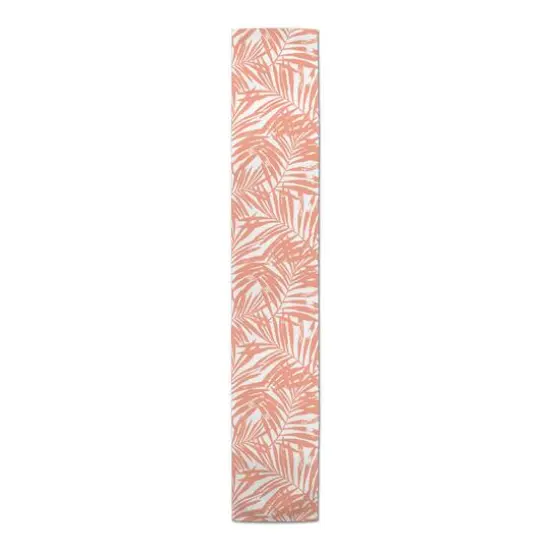 Tropical Leaves Table Runner Coral {1}