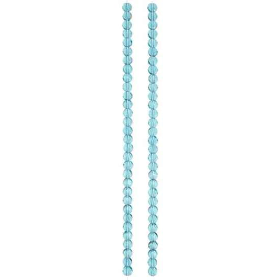 Shiny Aqua Clear Glass Beads by Bead Landing&reg;, 6mm {4}