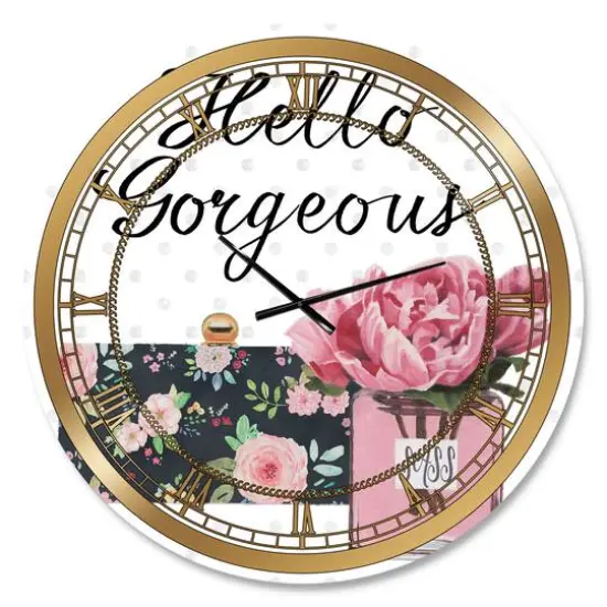 Designart 'Simply Splendid Iv Glam Wall Clock {1}