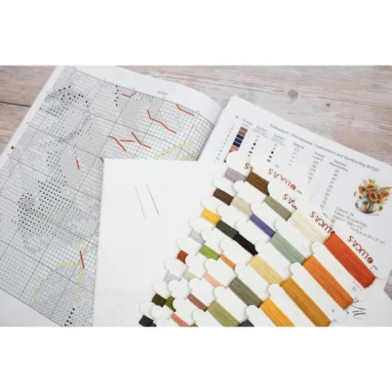 Luca-S Vase with Sunflowers Counted Cross Stitch Kit {4}