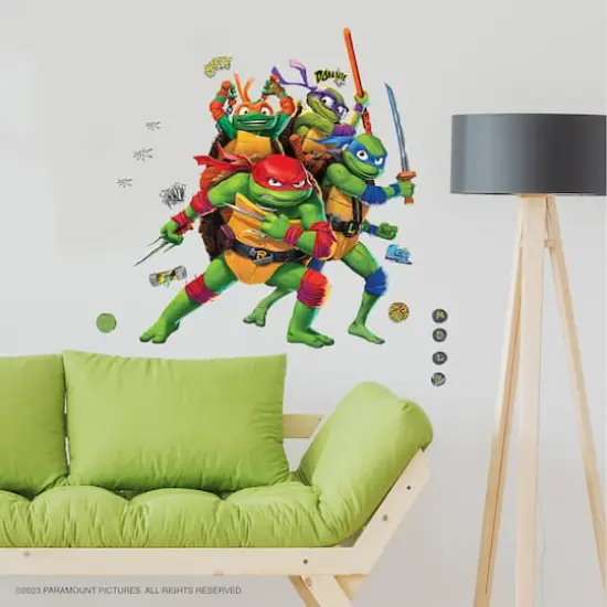 RoomMates Teenage&nbsp;Mutant&nbsp;Ninja Turtles&nbsp;Mutant&nbsp;Mayhem&nbsp;Group&nbsp;Giant Peel & Stick Wall Decals {4}