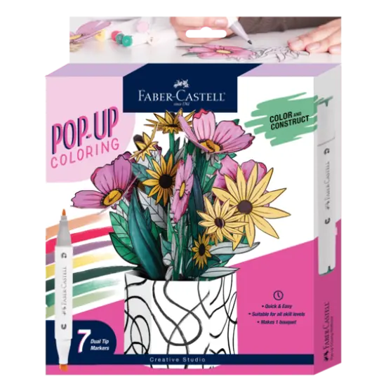 Faber-Castell&reg; Pop Up Coloring Wildflower Bunch Bouquet Kit {1}