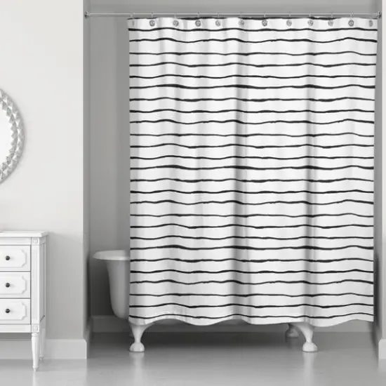 Painted Stripes 71" x 74" Shower Curtain {3}