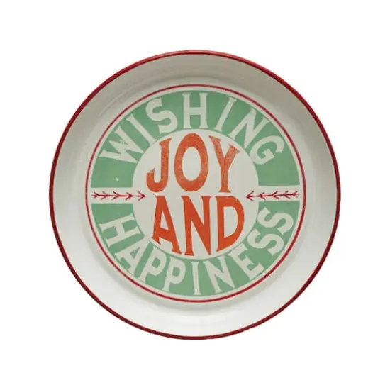 Hello Honey&reg; 14.5" Wishing Joy And Happiness Round Enameled Tray {1}