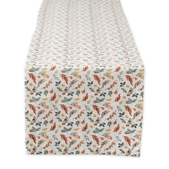DII&reg; 108" Crisp Leaves Printed Table Runner {1}