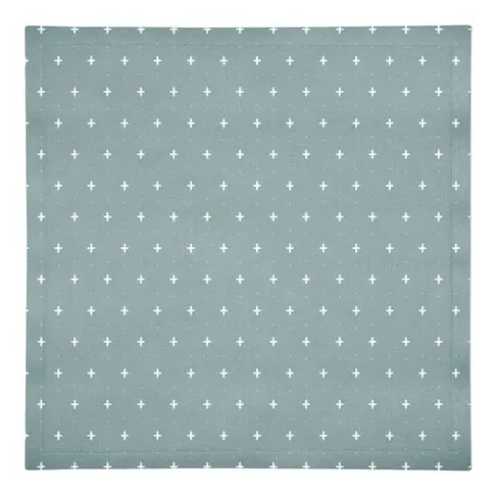 Plus Cotton Twill Napkin White/Blue {1}