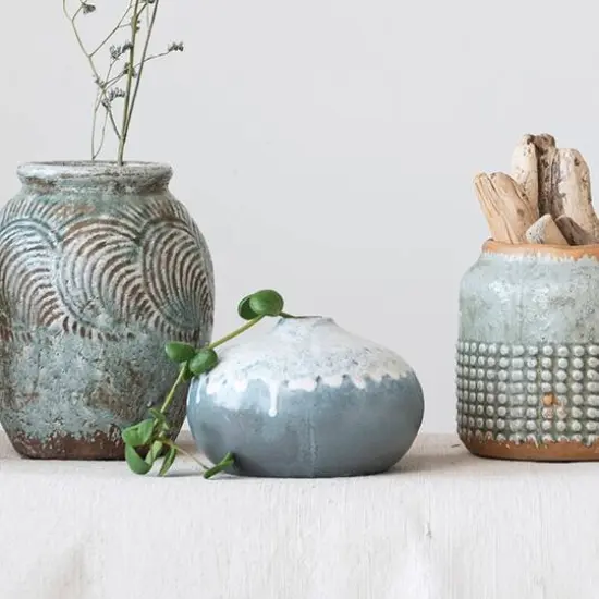 Hello Honey&reg; Farmhouse Stoneware 2-Tone Vase {3}