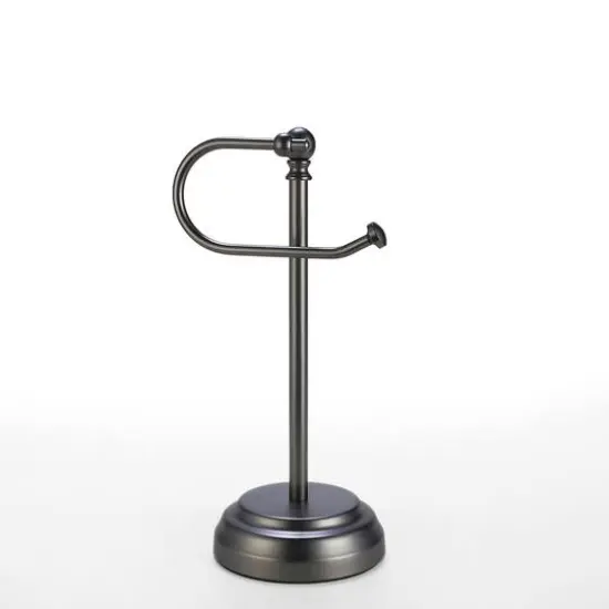 SunnyPoint 13.5" Black Nickel Heavy Weight Decorative Metal Fingertip Towel Holder Stand {1}