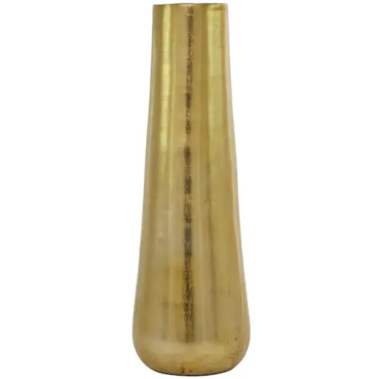 30.5" Aluminium Contemporary Vase Gold {1}