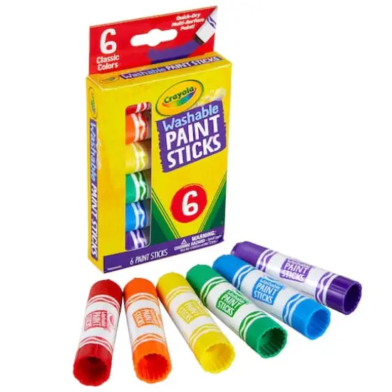Crayola&reg; Washable Paint Sticks, 3 Packs of 6 {3}