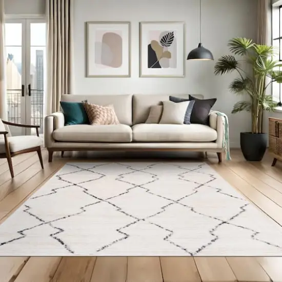 White Diamond Trellis Area Rug by Ashland&reg; {3}