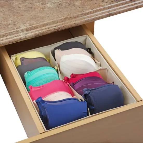 Simplify Cream 4-Compartment Drawer Organizer {4}