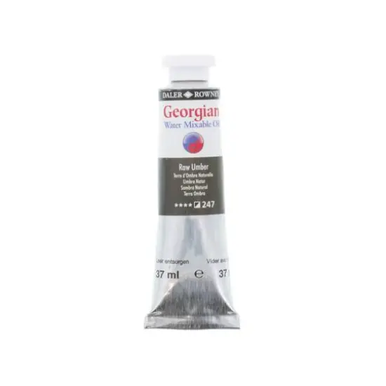 Daler-Rowney&reg; Georgian Water Mixable Oil Paint, 37mL 247 Raw Umber {1}