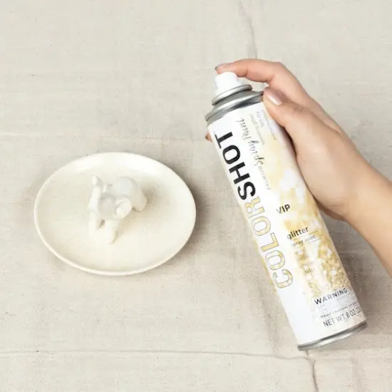 COLORSHOT&reg; Premium Glitter Spray Paint VIP Gold {7}