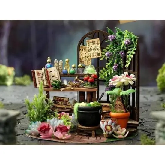 Wizardi Magic Garden Miniature Dollhouse Roombox Kit {3}