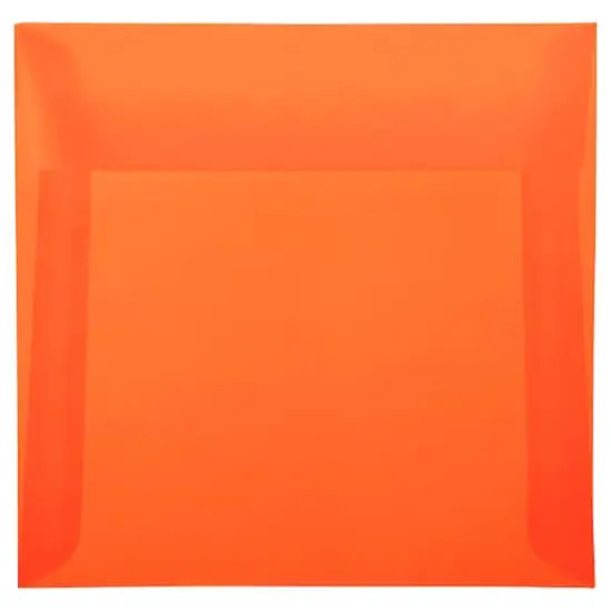 JAM Paper 6.5" Glamour Orange Square Translucent Vellum Envelopes, 25ct. {1}