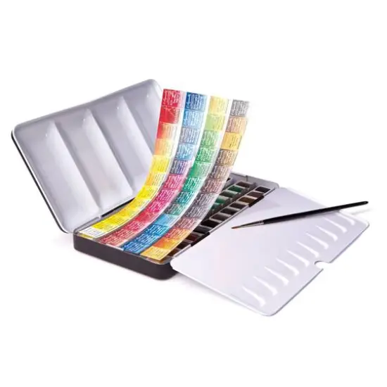 Sennelier 48-Color Watercolor Half-Pan Tin Set {5}
