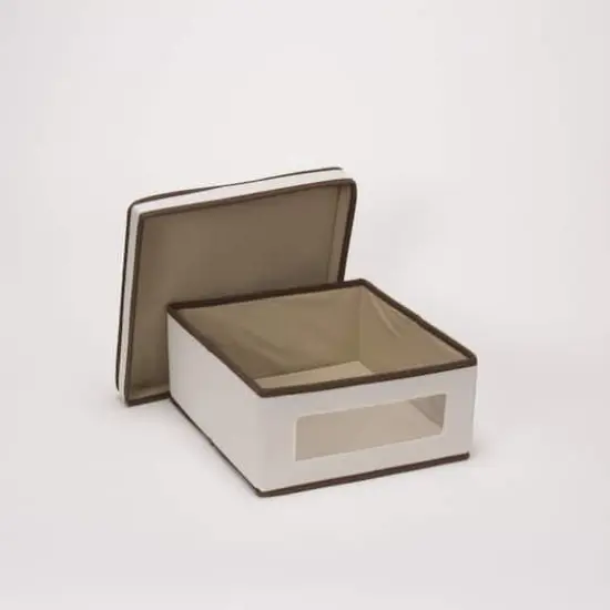 Household Essentials White Tabletop Storage Box Set {5}