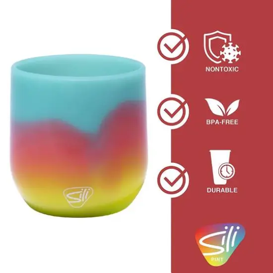 Silipint&reg; 12oz. Aurora Silicone Stemless Wine Glasses, 2ct. {4}