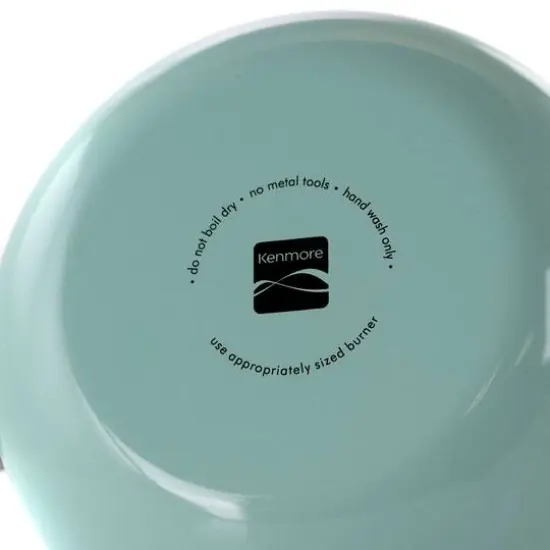 Kenmore&reg; 1.5qt. Blue Enamel on Steel Whistling Tea Kettle {12}